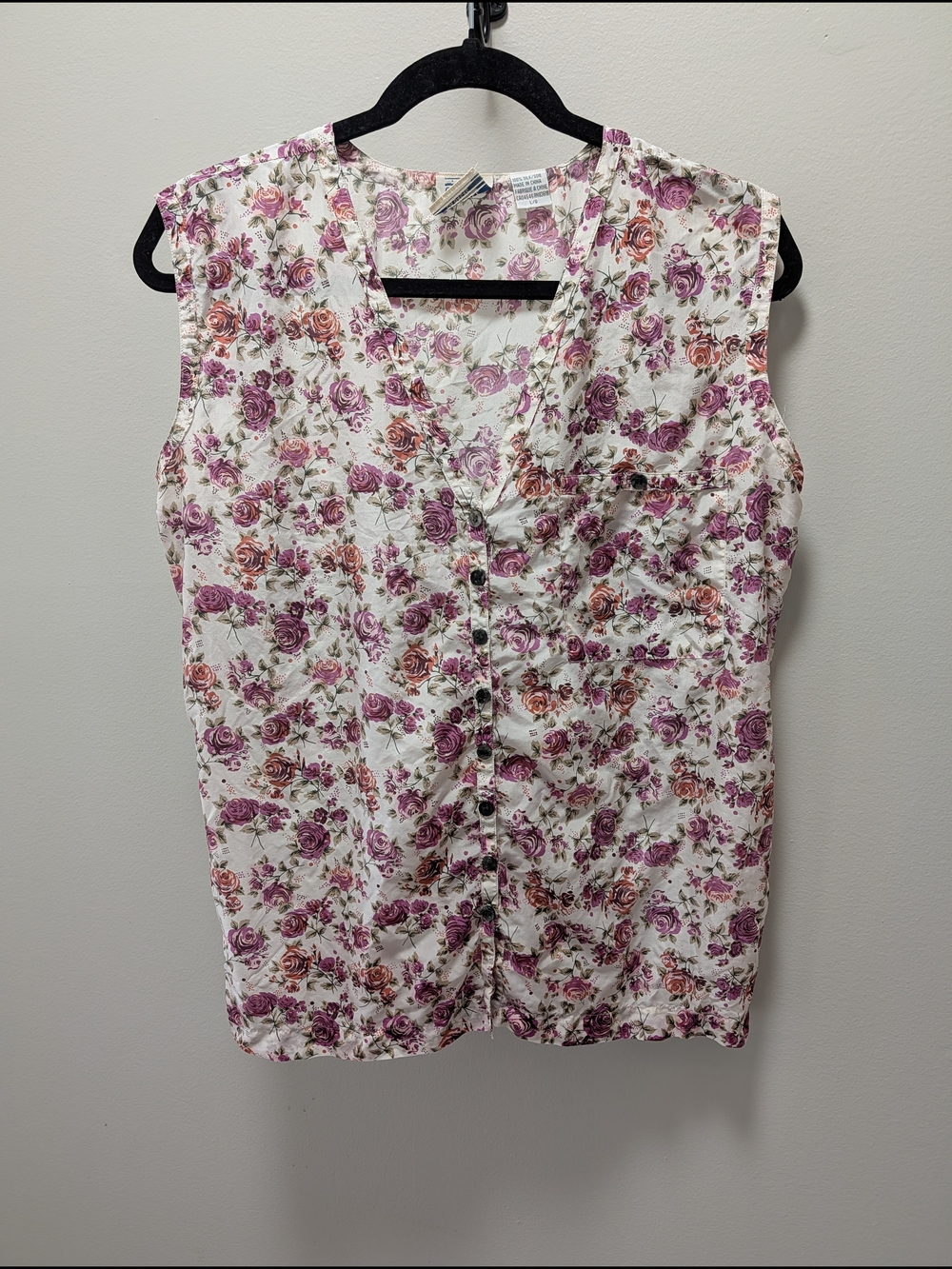 Vtg 100% Silk Top